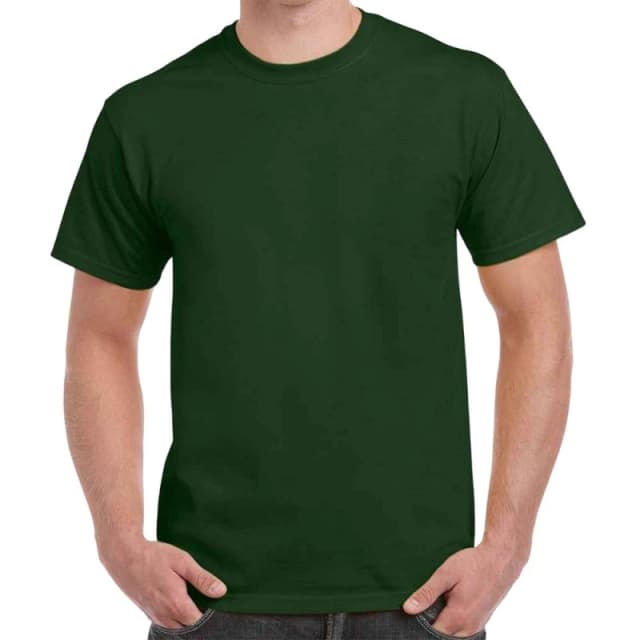 Gildan Mens Heavy Cotton T-Shirt in Dark Green Size: 3XL Dark Green Male 3XL