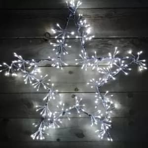 78cm Cool White 300 LED Window Star Silhouette Lit Outdoor Christmas Decorations