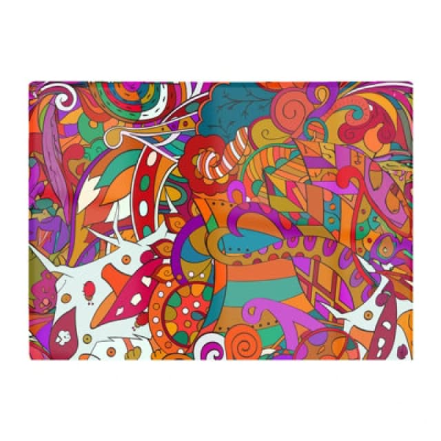 Warren Reed Designer Mehndi Design Glass Chopping Board