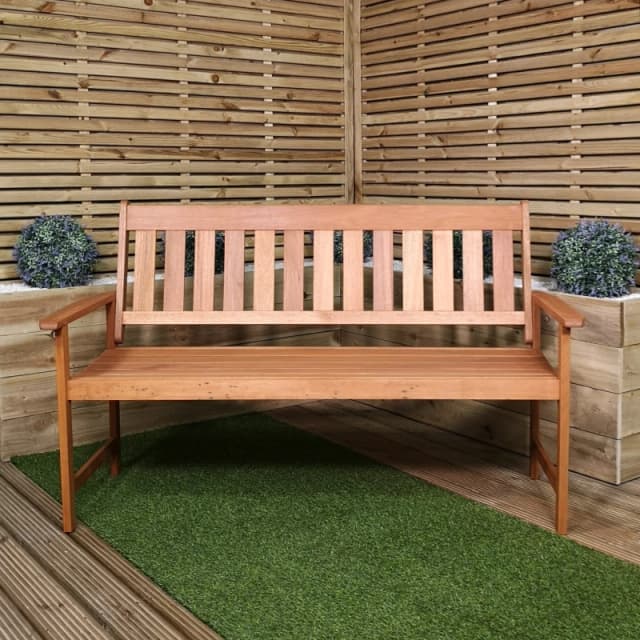 Cartmel 3 Seater Outdoor Wooden Garden Patio Bench