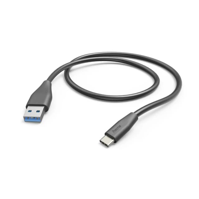 Hama Hama USB charging cable USB 2.0 USB-A plug, USB-C plug 1.50 m Black 00201595 00201595