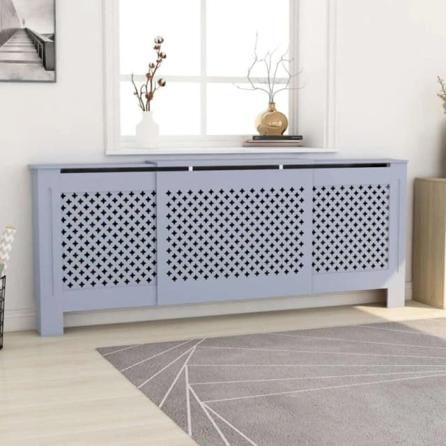 VIDAXL Mdf Radiator Cover Grey 205cm Vidaxl 8720286155028