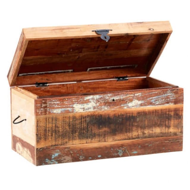 Buttercup Farm Coastal Trunk Box - Wood - L40 X W80 X H80 Cm
