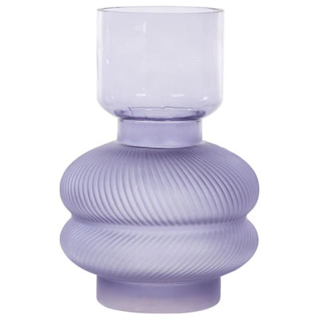 Beliani Flower Vase Rodia Glass 24cm Violet