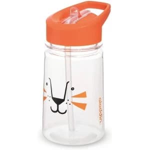 Aladdin Zoo Flip & Sip Water Bottle 0.35L Lion Clear