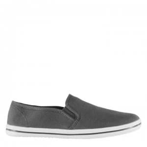 Slazenger Slip On Junior Canvas Shoes - Charcoal
