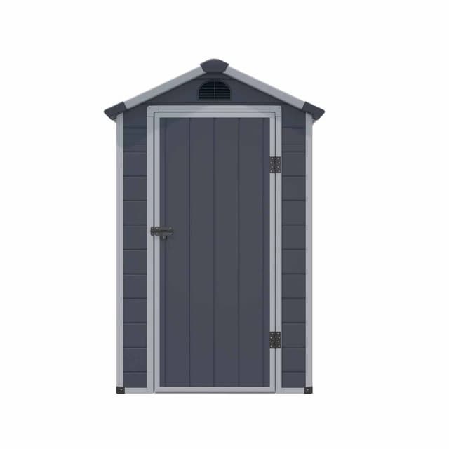 Rowlinson Airevale 4 x 3ft Plastic Shed Dark Grey Polypropylene