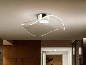 Vento Modern Designer Flush LED Ceiling Light, 1180lm, 3000K