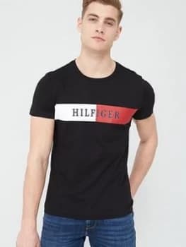 Tommy Hilfiger Rwb Stripe T-Shirt - Black