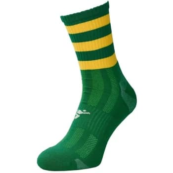 Precision Pro Hooped GAA Mid Socks Junior - J8-J11 - Green/Gold