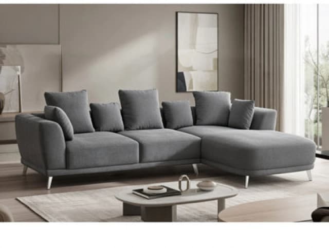 DS Living The 3 Seater Nova Lounger Left Corner Sofa In Grey Or Cream