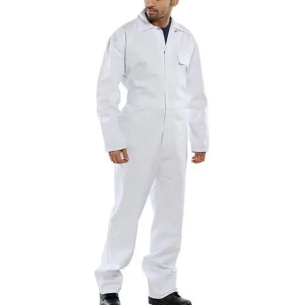 Beeswift Beeswift Click Cotton Drill Boilersuit White 54 CDBSW54