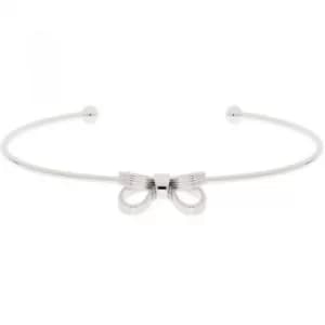 Ted Baker Ladies Silver Plated Olken Mini Opulent Bow Bangle