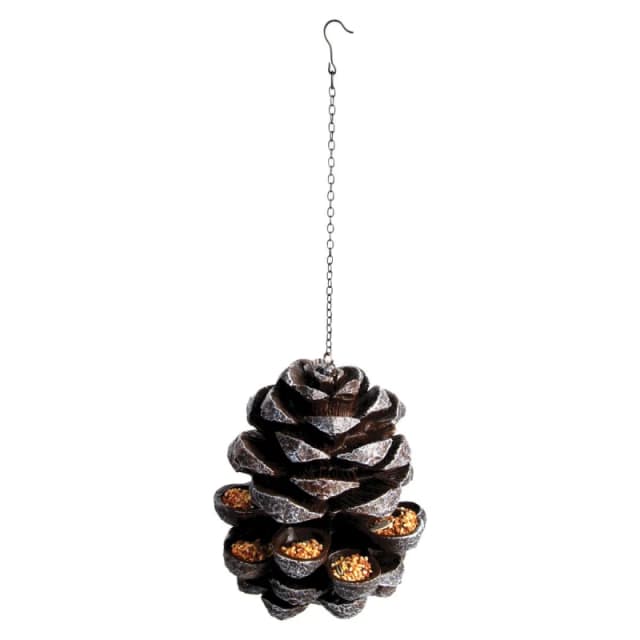 Fallen Fruits Fallen Fruits Large Black Pinecone Bird Feeder Black One Size Unisex 8714982043536