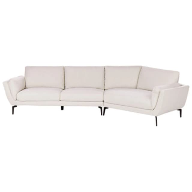 Beliani Sofa 3 Seater Kansseli Fabric Light Beige