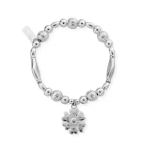 ChloBo Sterling Silver Chunky Pumpkin Flower Bracelet