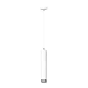 Kibo White/Chrome Slim Pendant Ceiling Light 1x GU10