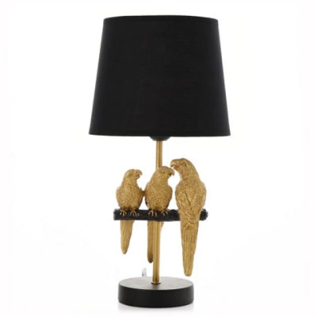 Hestia Parrot Table Lamp 35cm Metallic Gold