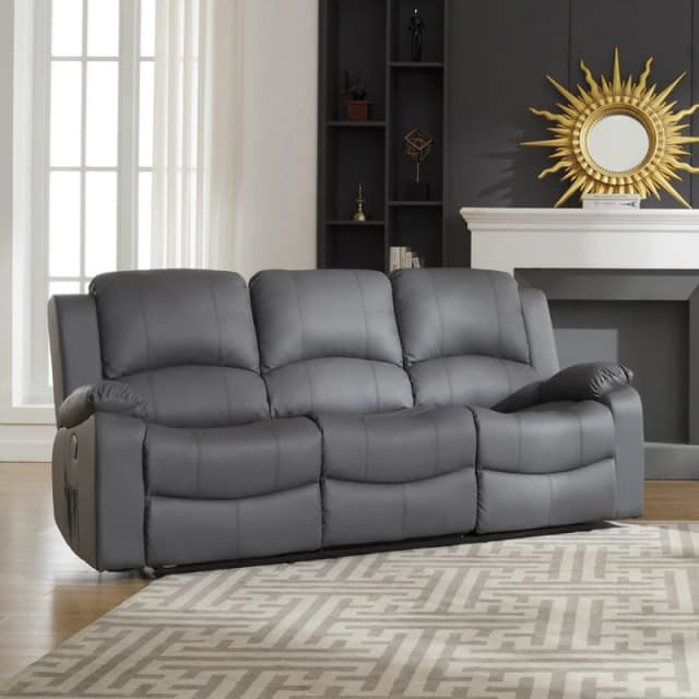 Artemis Home Glendale 3 Seat Electric Reclining Sofa in Grey Grey Unisex