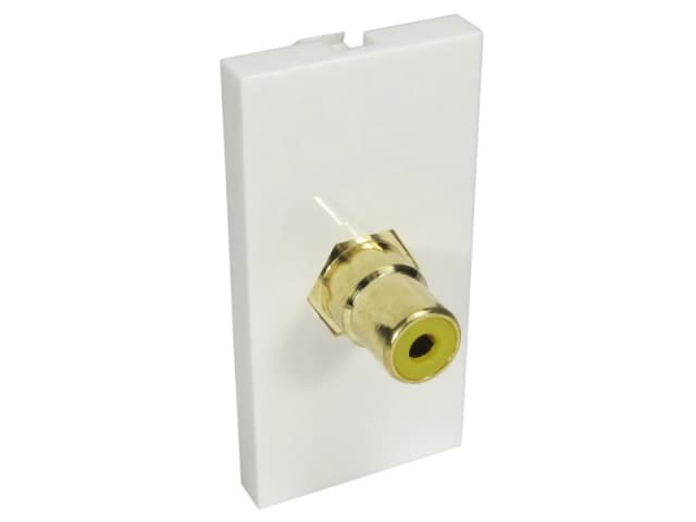 Cables Direct Cables Direct AV-MOD1RCAYL socket-outlet RCA White AV-MOD1RCAYL