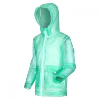Regatta Hallow Transparent Waterproof Jacket - Ice Green