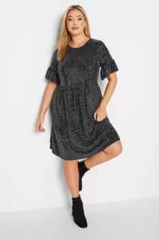 Sequin Smock Dress