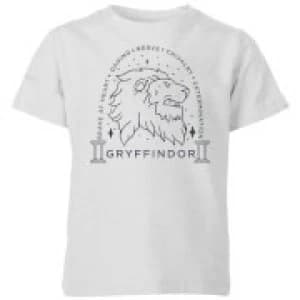 Harry Potter Gryffindor Linework Kids T-Shirt - Grey - 11-12 Years
