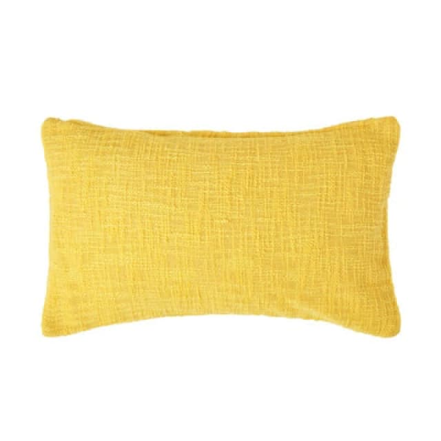 Homescapes Nirvana Cotton Yellow Rectangular Cushion Cover, 30 X 50 Cm