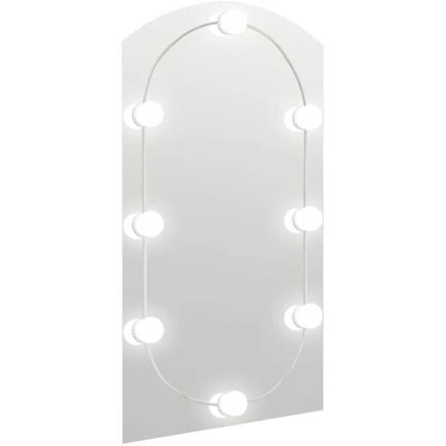VIDAXL Mirror with LED Lights 90x45cm Glass Arch Vidaxl 3102978