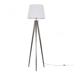 Nero Floor Lamp with XL White Aspen Shade