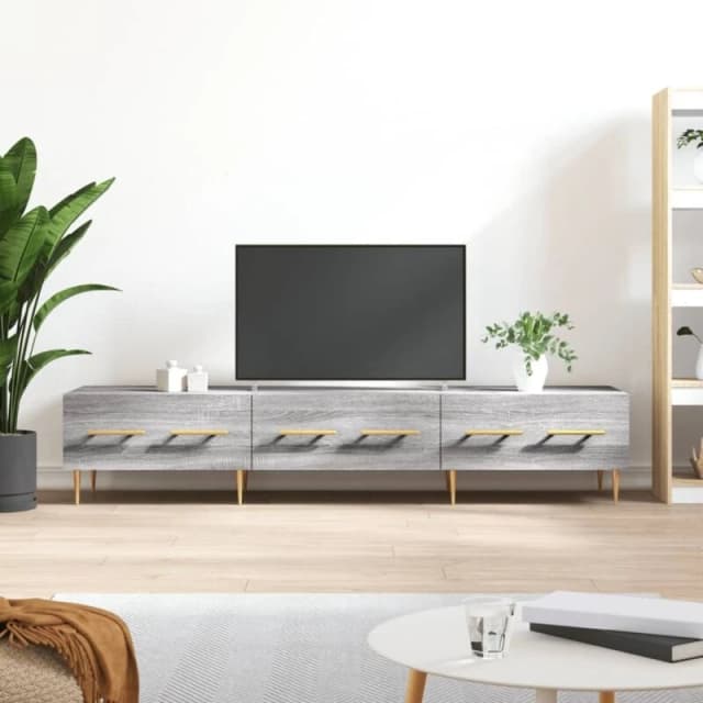 Vidaxl TV Cabinet Grey Sonoma 150X36X30 Cm Engineered Wood, Grey 829146