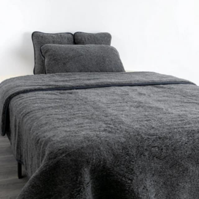 Native Natural Merino Wool Quilt - Plain Grey 240