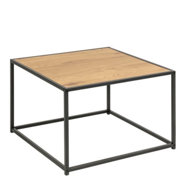 Indoor Furniture Group Furniture To Go Seaford Black Metal Coffee Table With Oak Top, Black 90A0000082563