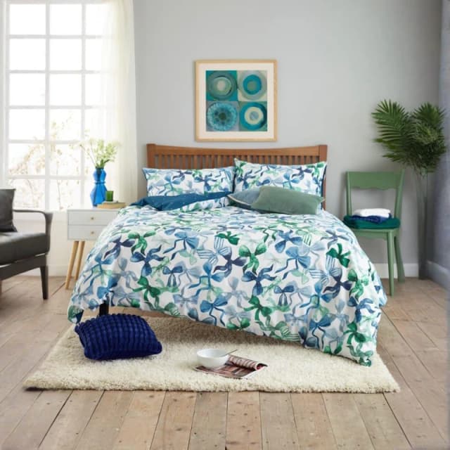 Deyongs Bows Duvet Cover Blue unisex Double