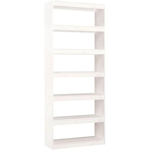 VIDAXL Book Cabinet/Room Divider White 80x30x199.5cm Solid Wood Pine Vidaxl 8720286609040