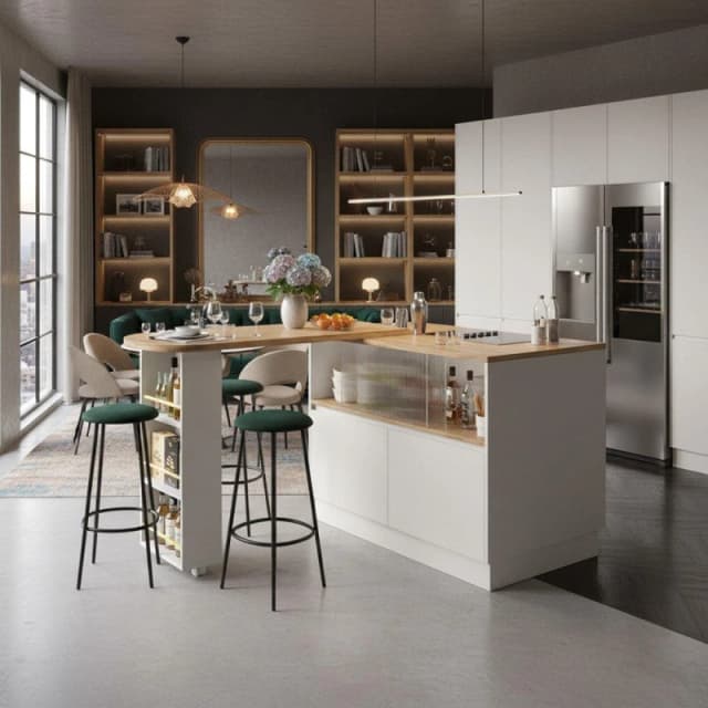 Urban Meuble Modern Wine Rack with Ample Storage White unisex One Size