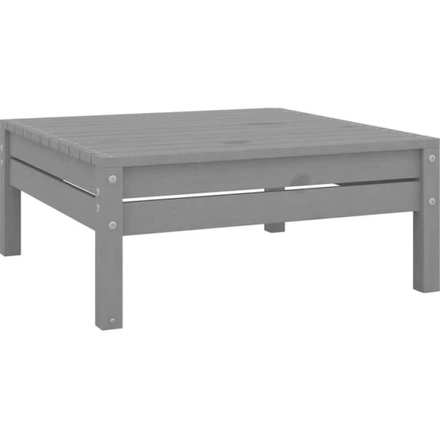 VIDAXL Garden Footstool Grey Solid Pinewood Vidaxl 8720286658932