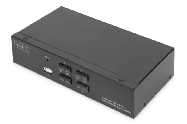 Digitus KVM Switch. 4 Port. Single Display. 4K. HDMI