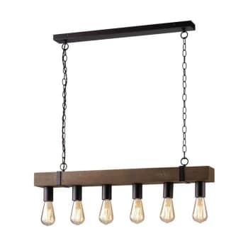 Fan Europe Lighting - Fan Europe Texas - Bar Ceiling Pendant, Moro, Antique Wooden, E27