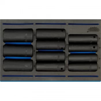 Draper 11 Piece 1/2" Drive Impact Socket Set In Eva Insert Tray 1/2"