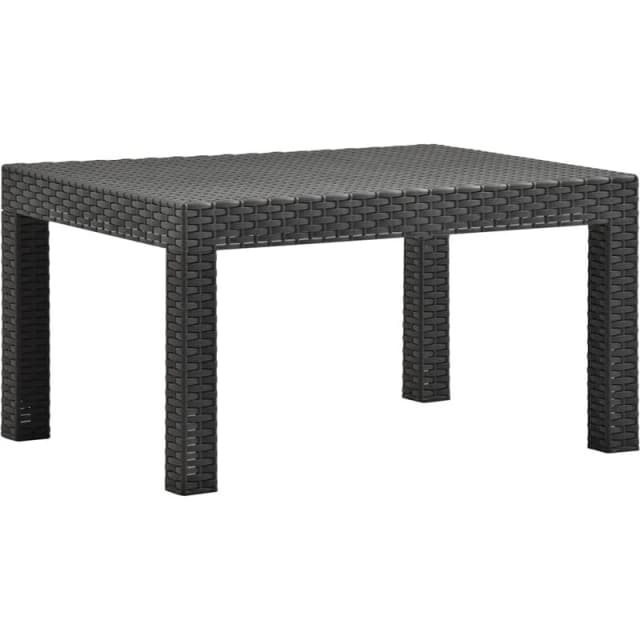 VIDAXL Garden Table Anthracite 58x58x41cm pp Rattan Vidaxl 8720286231173