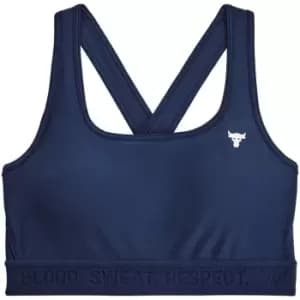 Under Armour Project Rock Sports Bra Ladies - Blue