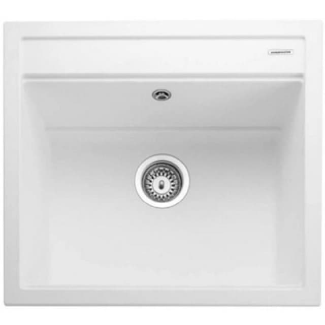 Rangemaster Prato Single Bowl Inset Granite Kitchen Sink - White PRA570AW/-DS White