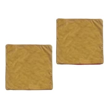 Cushion Collective 2 Velvet Cushion Covers - Yellow