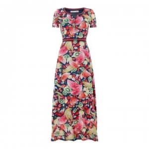 Oui Fruit Dress - 0543 Blue Red