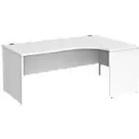 Dams International Left Hand Ergonomic Desk MP18ERWH 1,800 x 1,200 x 725 mm