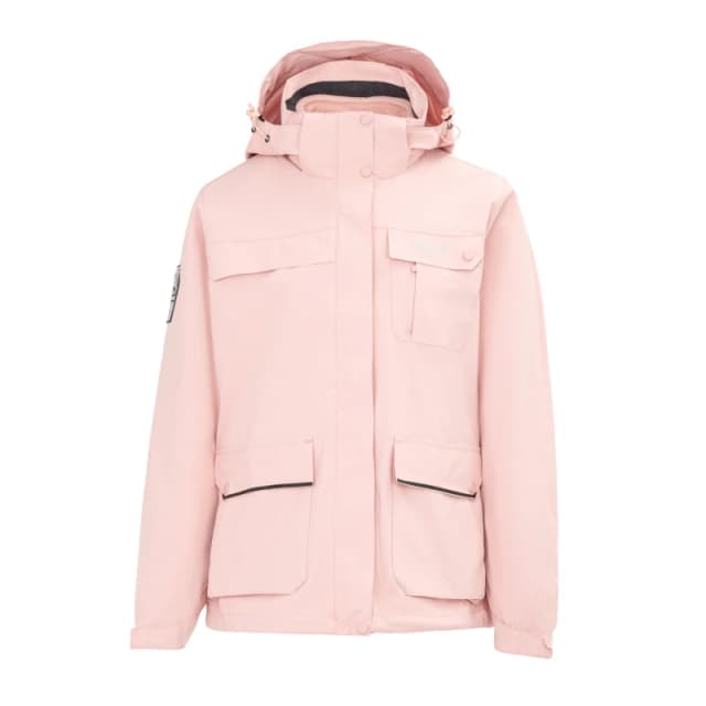 Gelert Womens 3-in-1 Windproof Fleece Lined Detachable Hood Long Sleeve Jacket Pink female 8 (36)