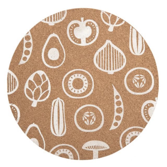 Premier Housewares Set Of Four Besa Cork Round Placemats Multi