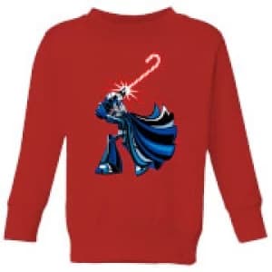 Star Wars Candy Cane Darth Vader Kids Christmas Sweatshirt - Red - 11-12 Years