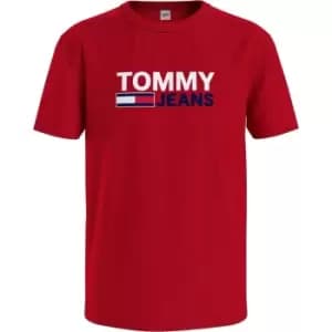 Tommy Jeans Corp Logo Tee - Red